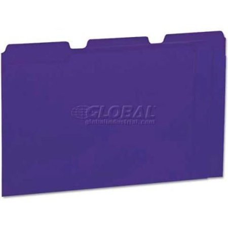 UNIVERSAL Universal® Colored File Folders, 1/3 Cut One-Ply Top Tab, Letter, Violet, 100/Box UNV10505***